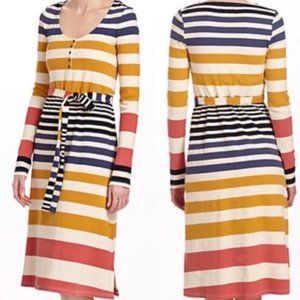 Anthropologie Striped Maxi Dress - Yellow, Blue, Red